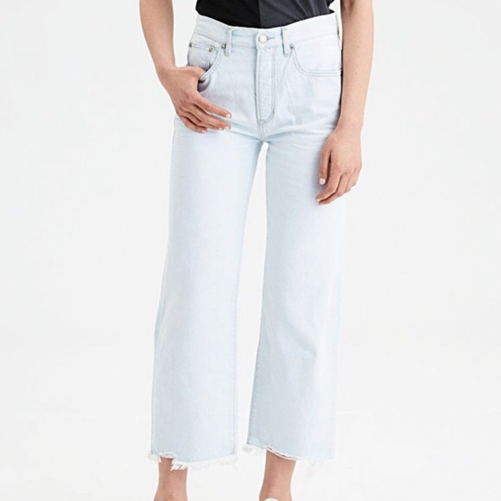 AE wide leg crop jean